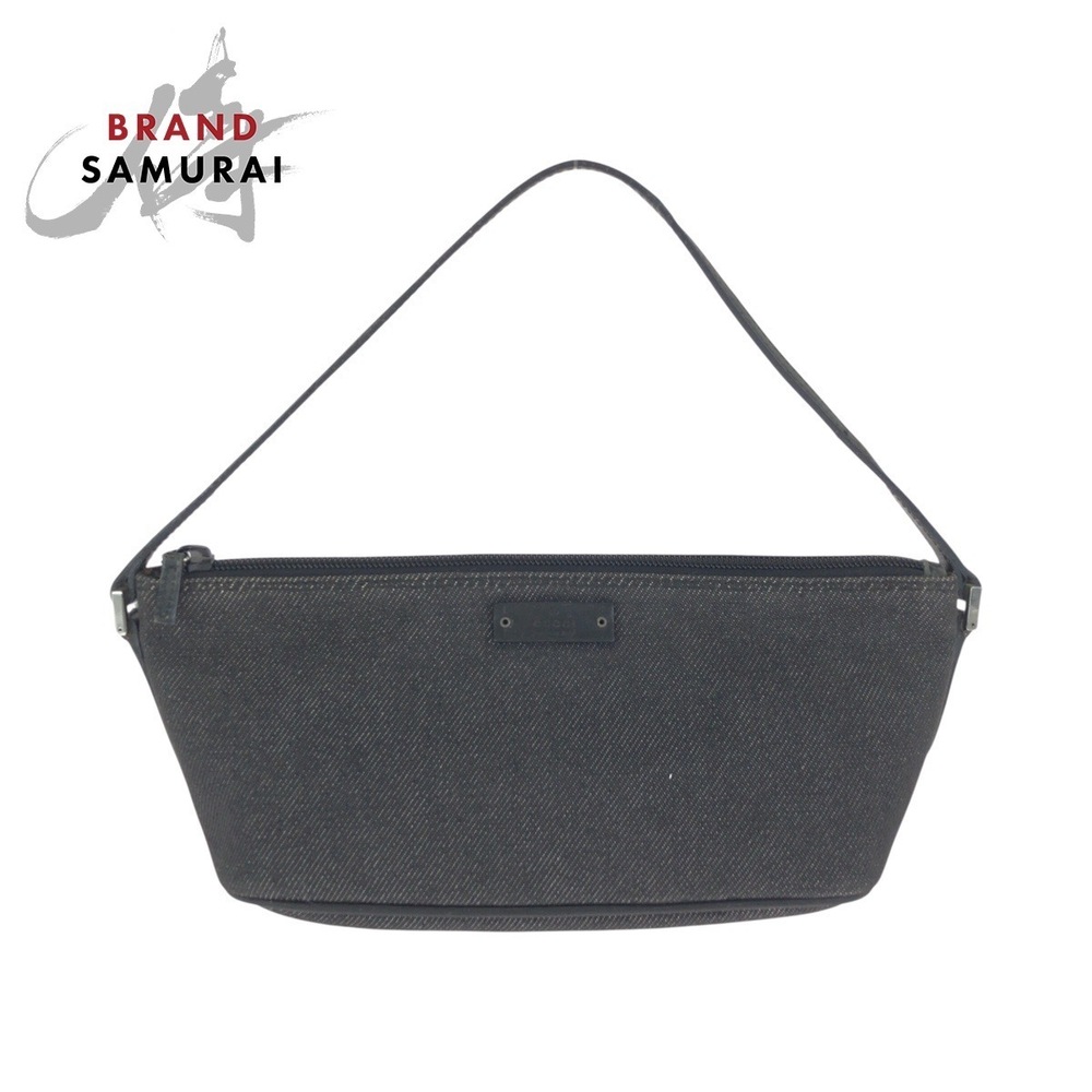 GUCCI Black Denim Leather Handbag Accessory Clutch